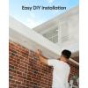 imageeufy Permanent Outdoor Lights E120 50ft with 30 DualLED RGB and Warm White Eave Lights IP67 Waterproof App Control AI Light Design Endless Themes for Christmas Decorations Links with Cameras100ft