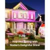 imageeufy Permanent Outdoor Lights E120 50ft with 30 DualLED RGB and Warm White Eave Lights IP67 Waterproof App Control AI Light Design Endless Themes for Christmas Decorations Links with Cameras100ft