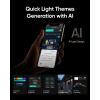 imageeufy Permanent Outdoor Lights E120 50ft with 30 DualLED RGB and Warm White Eave Lights IP67 Waterproof App Control AI Light Design Endless Themes for Christmas Decorations Links with Cameras100ft
