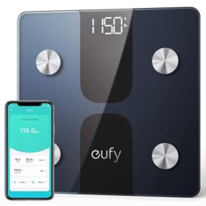 imageeufy by Anker Smart Scale C1 with Bluetooth Body Fat Scale Wireless Digital Bathroom Scale 12 Measurements WeightBody FatBMI Fitness Body Composition Analysis BlackWhite lbskg