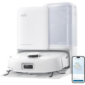 imageeufy Robot Vacuum E25 HydroJet System with Roller Mop 20000 Pa Turbo Suction AllinOne Robot Vacuum and Mop Combo EdgetoCorner Cleaning ZeroTangle Design AI Obstacle Avoidanced White02E25 White